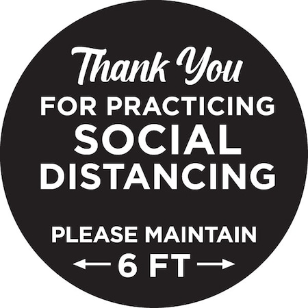 Thank You For Social Distancing, Black, 15, 8459BK